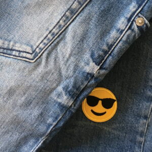 Smiley cool – Écusson – Image 2