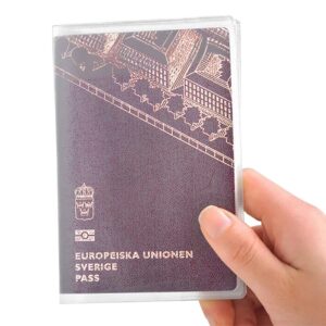 Protège-passeport transparent avec poche – Lot de 2